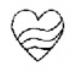 Designer Metal Stamps--Striped Heart
