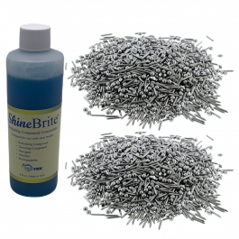 Jewelers Mix Stainless Steel Shot and Shinebrite Kit, 2 LBS Shot