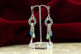 Holly Wreath Earring Kit - Antique Silver